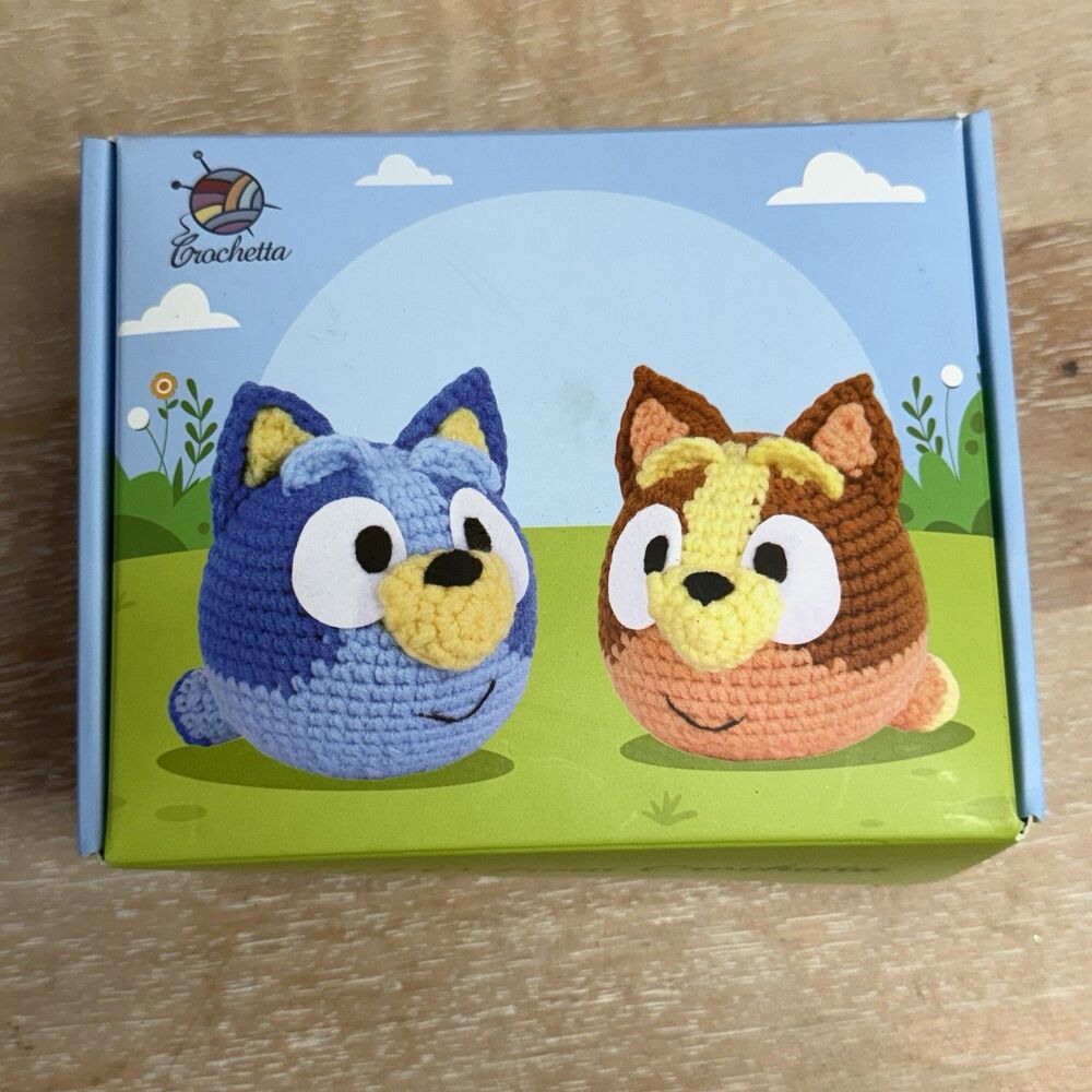 Bluey Crochet Kit for Beginners with Step-by-Step Video Tutorials - 2 Pack